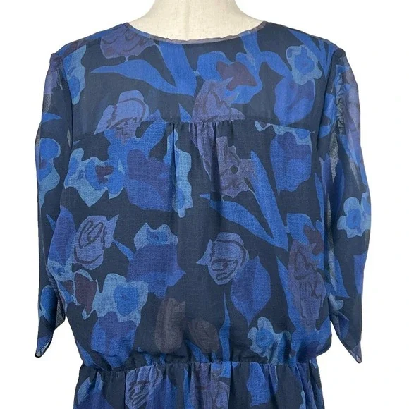 TED BAKER JULEAH RUCHED SLEEVED MINI DRESS BLUE, US SIZE 16-18 NWT - Picture 11 of 16